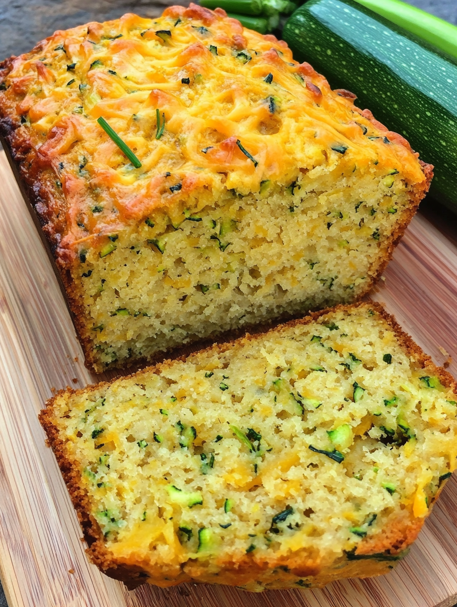 Cheddar Chive and Zucchini Quick Bread