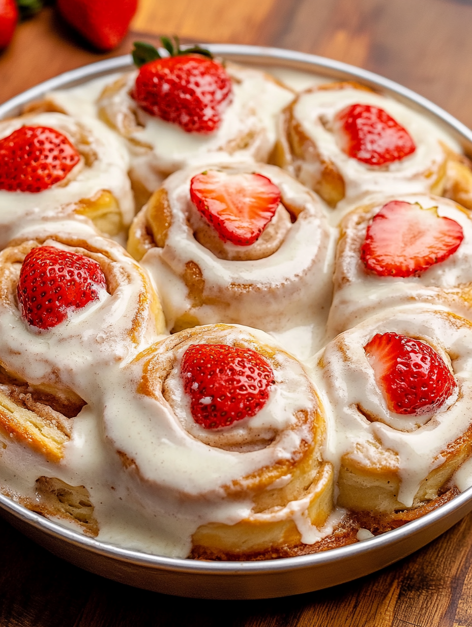 Strawberry Shortcake Cinnamon Rolls Recipe
