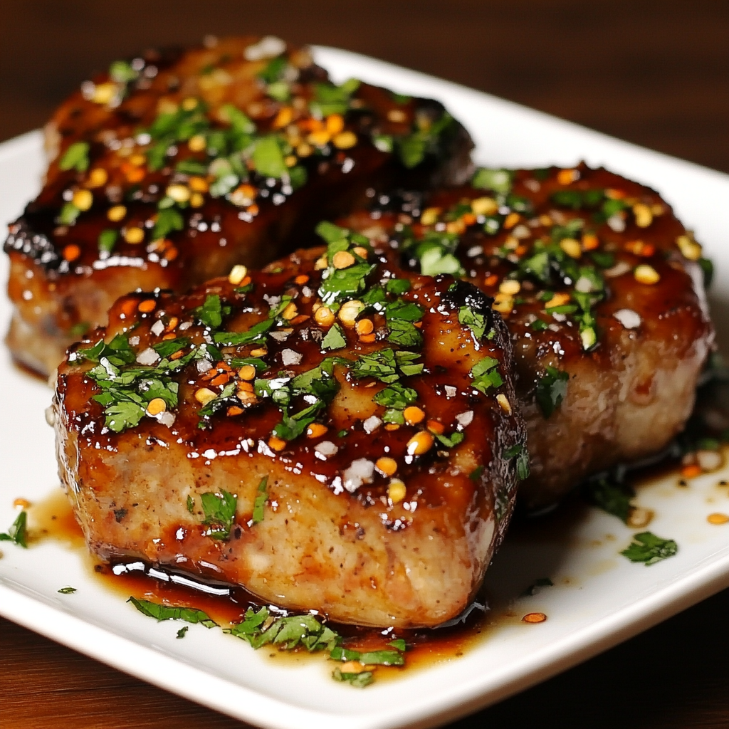 Spicy Honey Garlic Pork Chops