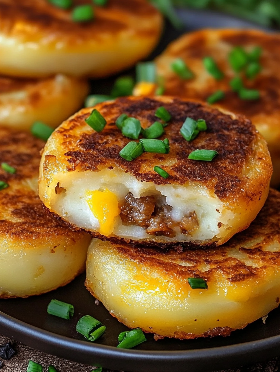 Easy Stuffed Potato Cakes