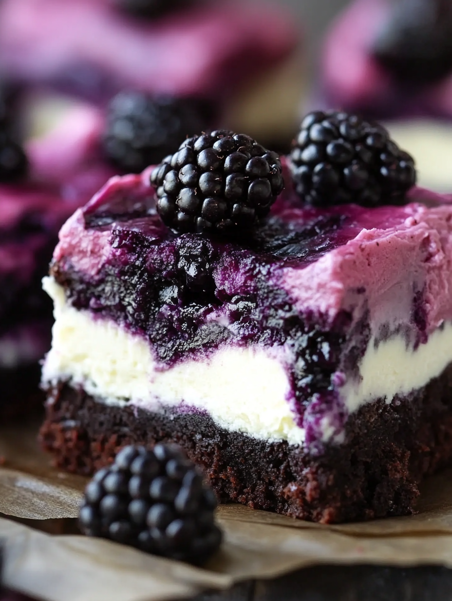 Blackberry Cream Cheese Brownies