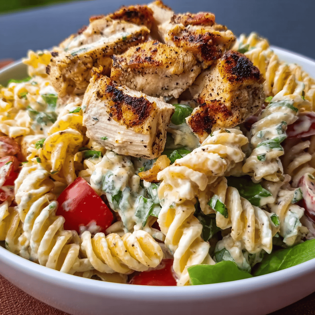 Chicken Bacon Ranch Pasta Salad