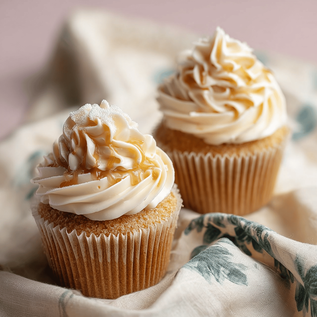 Salted Caramel Swirl Cupcakes