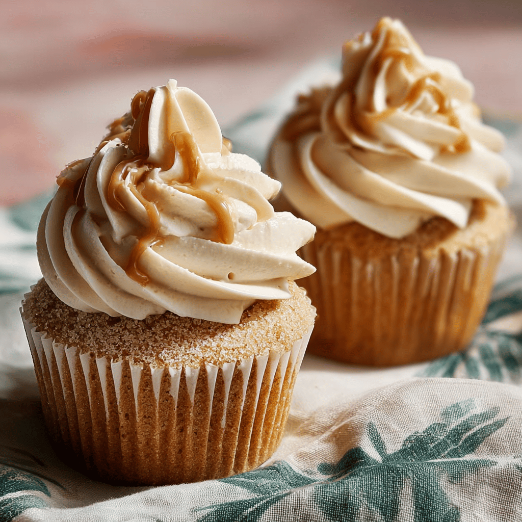 Salted Caramel Swirl Cupcakes