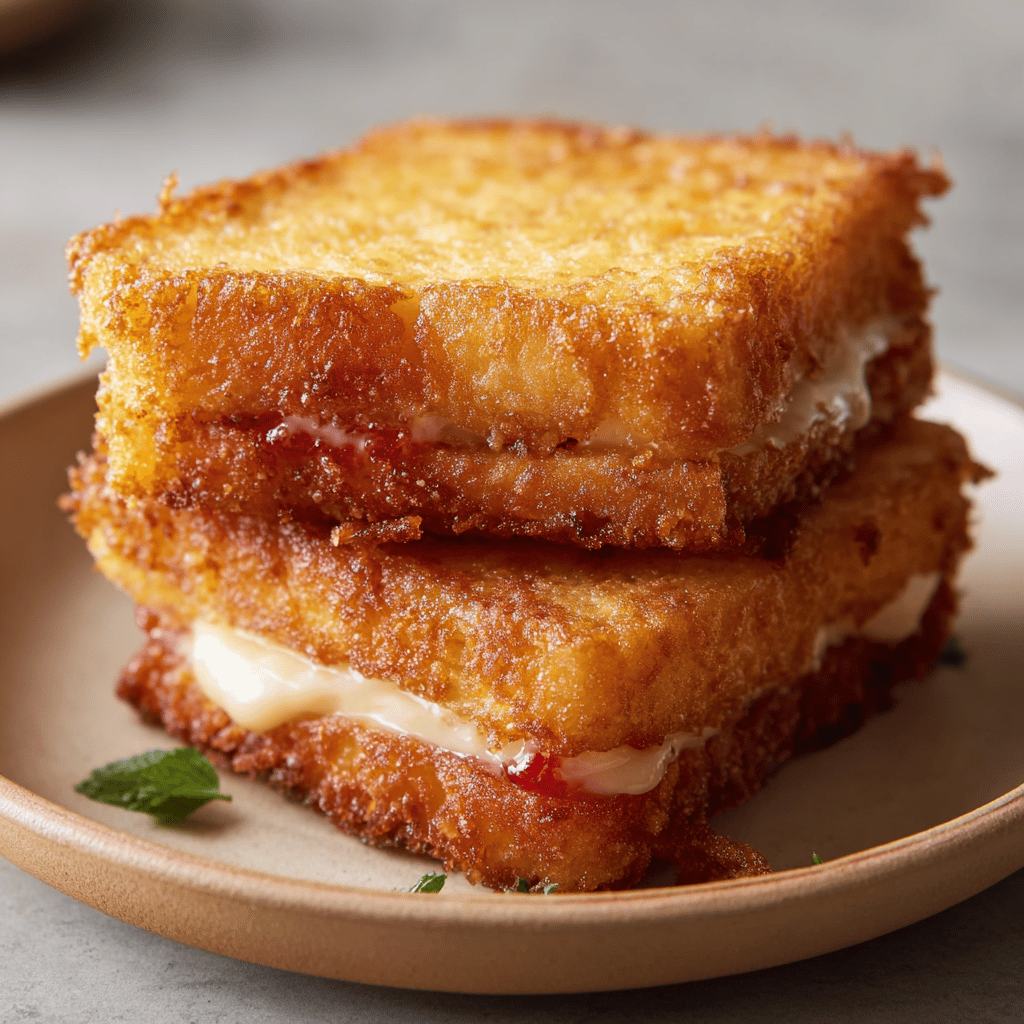 Fried Strawberry Cheesecake Sandwiches