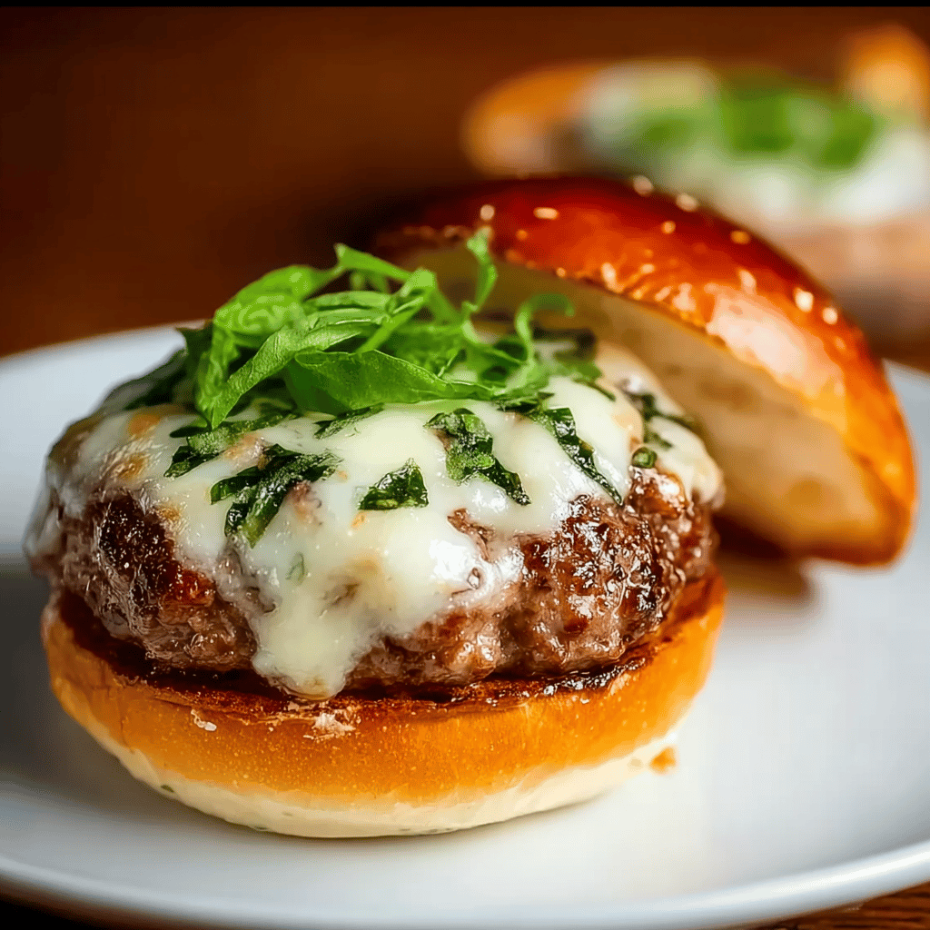 Cheesy Italian Pizza Burgers