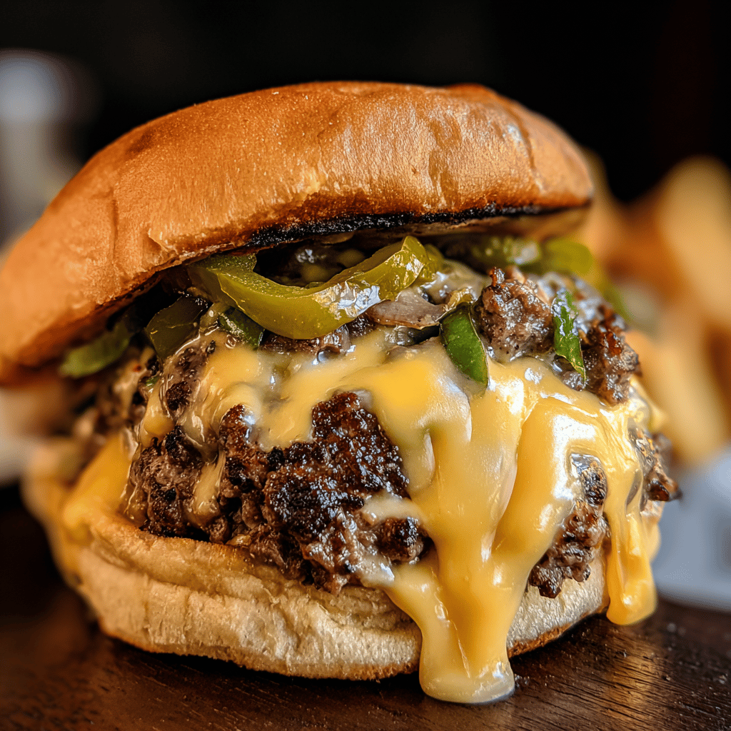 How to Make a Philly Cheesesteak Smash Burger with Beer Cheese