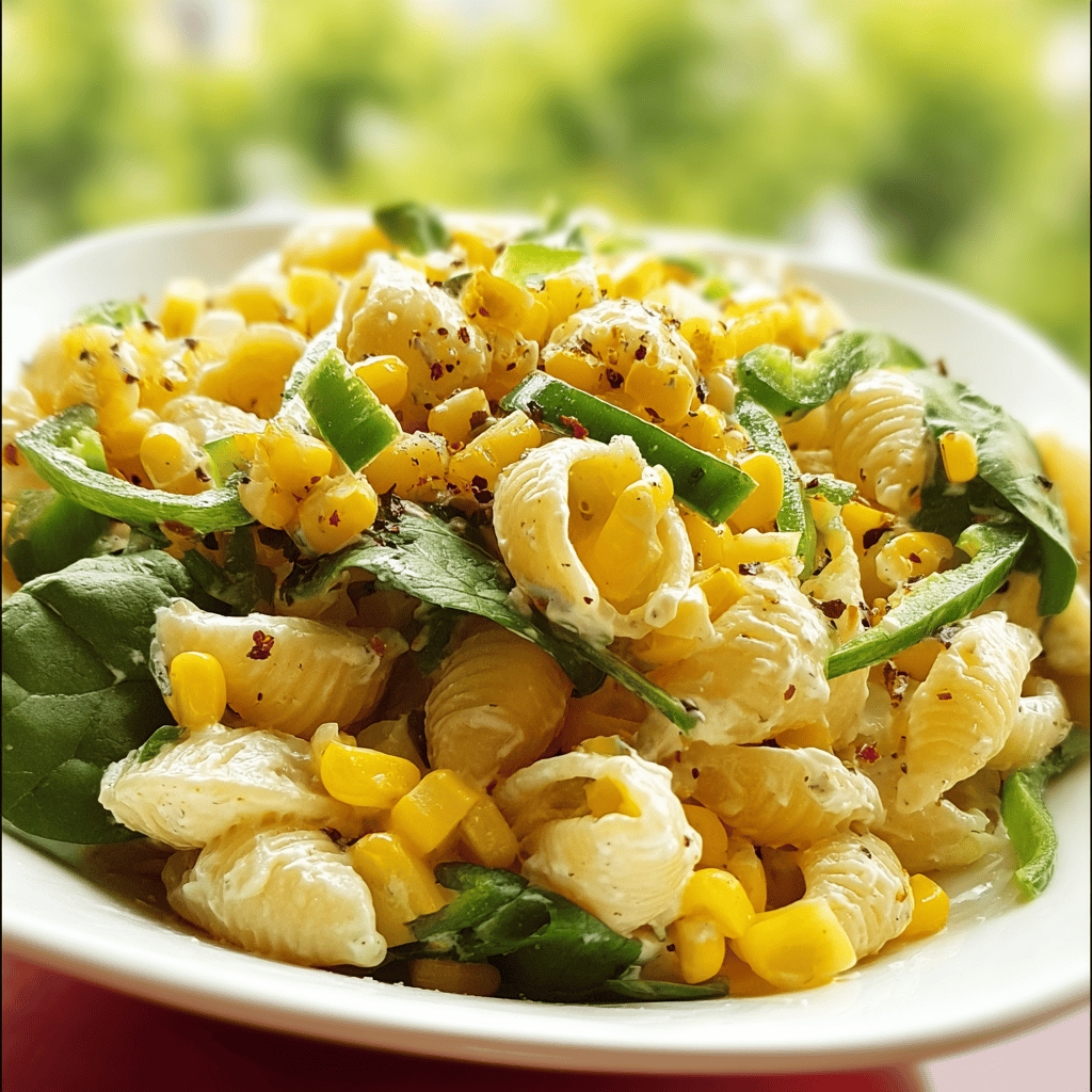 Creamy Street Corn Pasta Salad