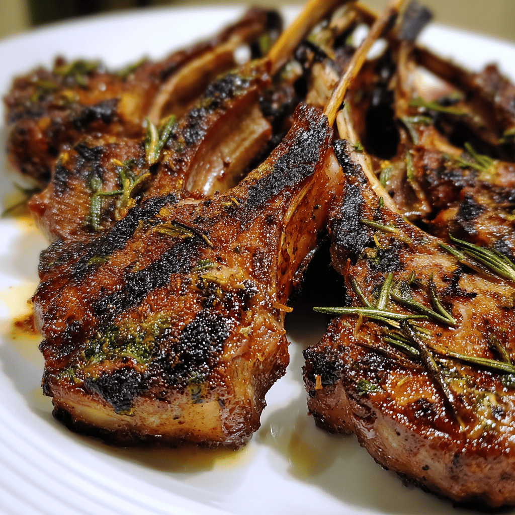 My Delicious Dark Rum Inferno Smoked Lamb Chops