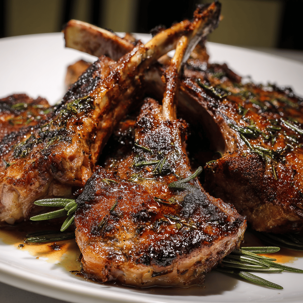 My Delicious Dark Rum Inferno Smoked Lamb Chops