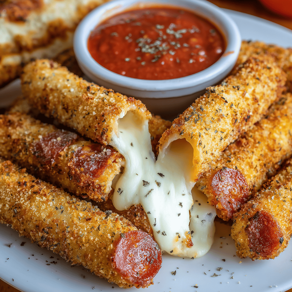 Deep Fried Pizza Sticks with Mozzarella – Crispy Cheesy Perfection