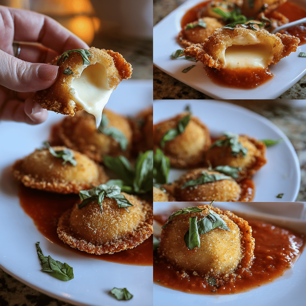 Fried Ravioli Bites: Crispy Mozzarella-Stuffed Italian Appetizer Recipe