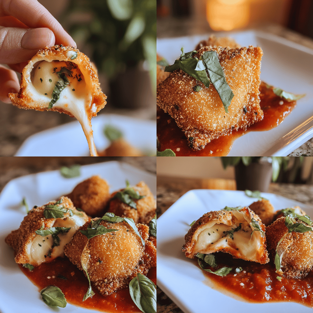 Fried Ravioli Bites: Crispy Mozzarella-Stuffed Italian Appetizer Recipe