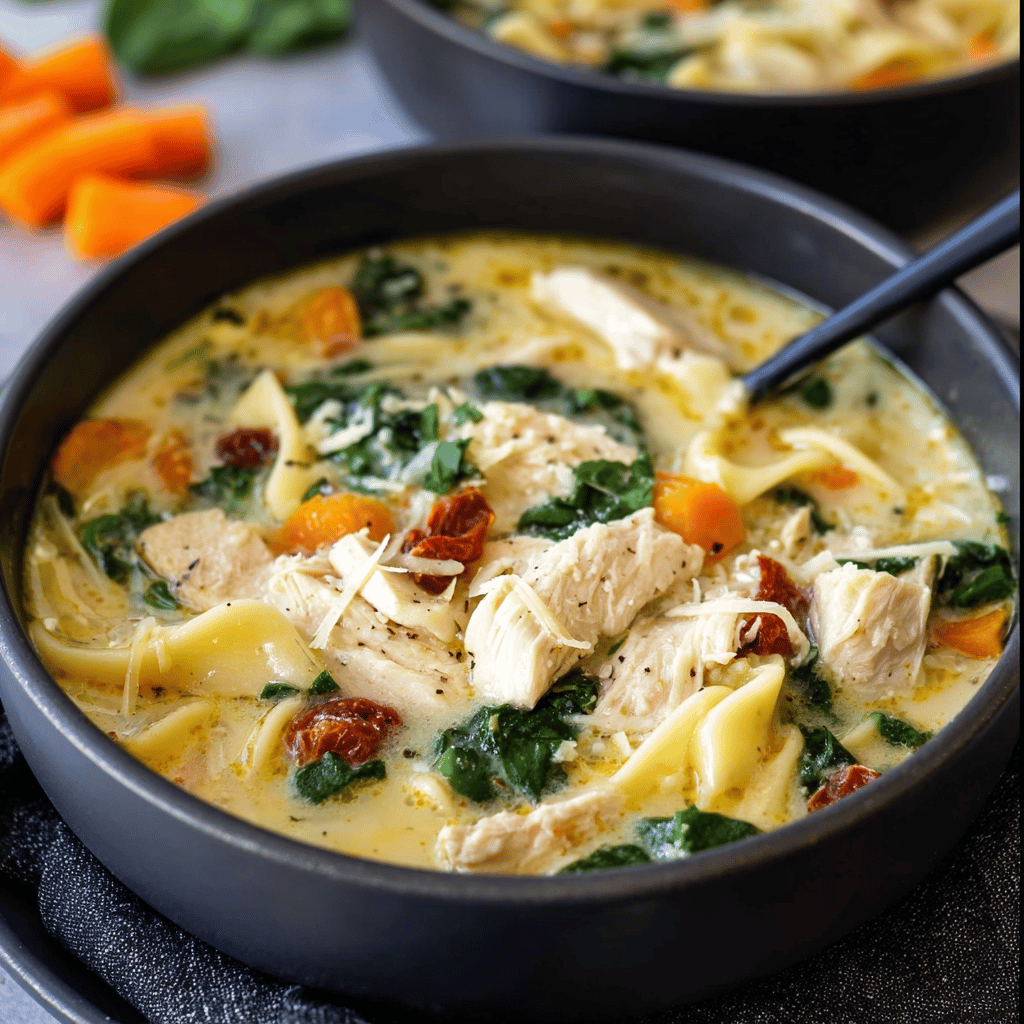 Creamy Marry Me Chicken Soup with Sundried Tomatoes