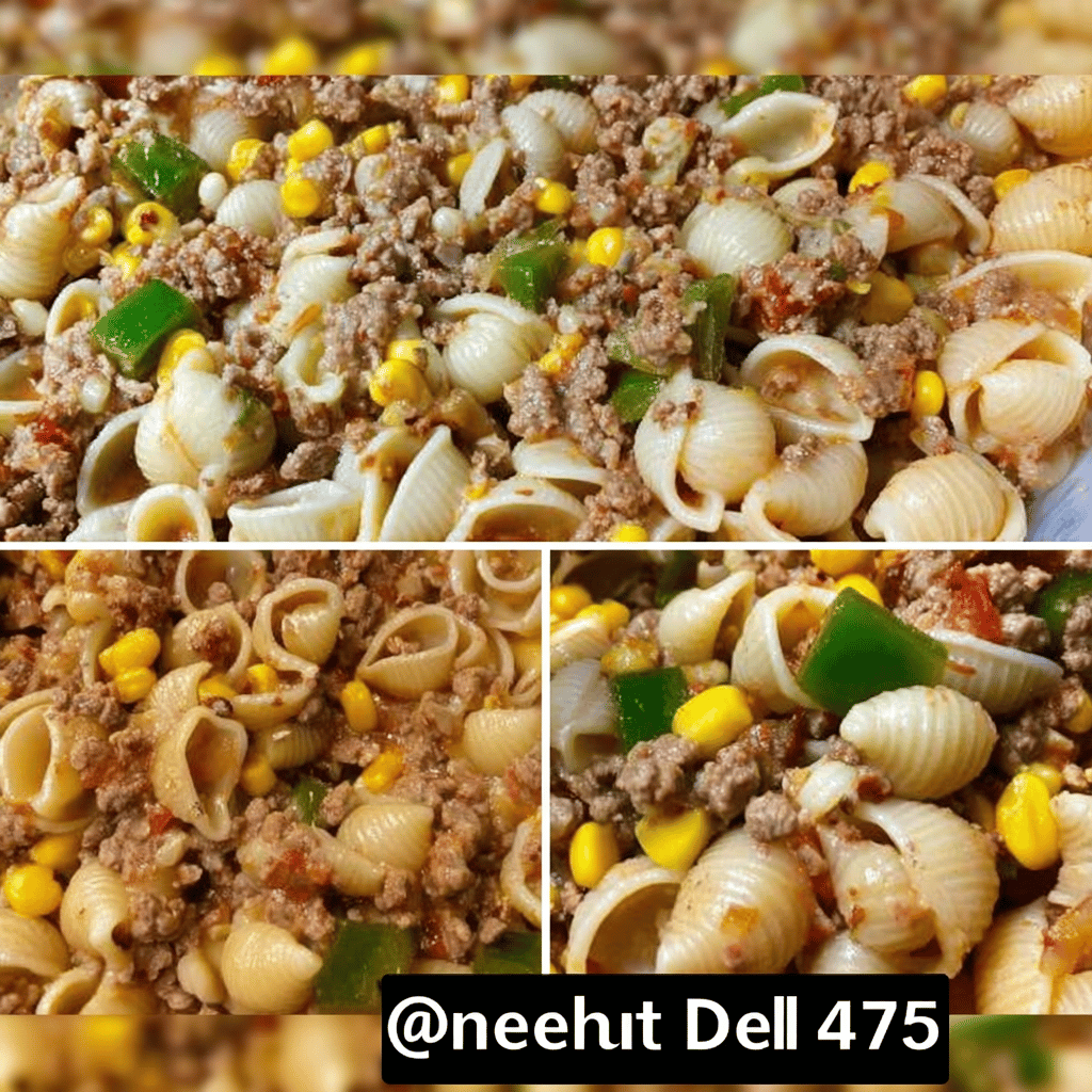 Conchitas with ground beef