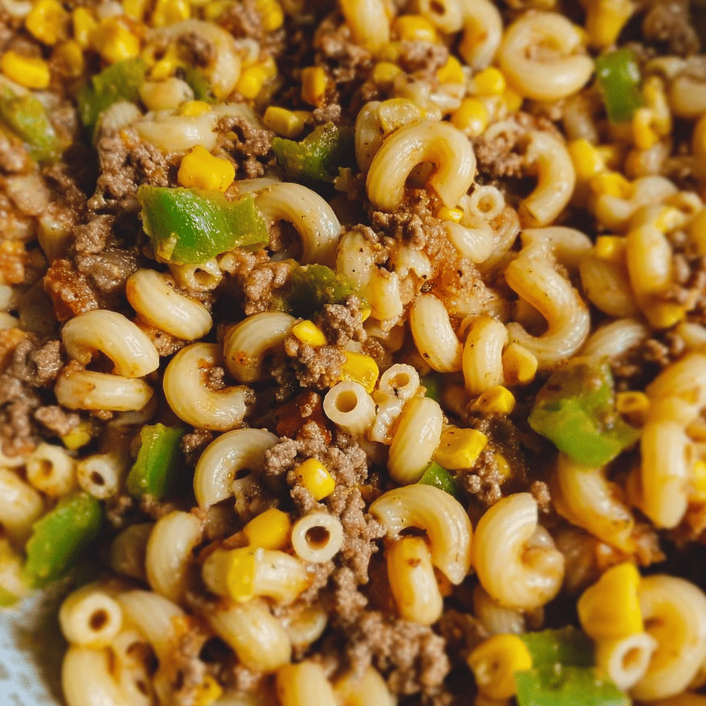 Conchitas with ground beef