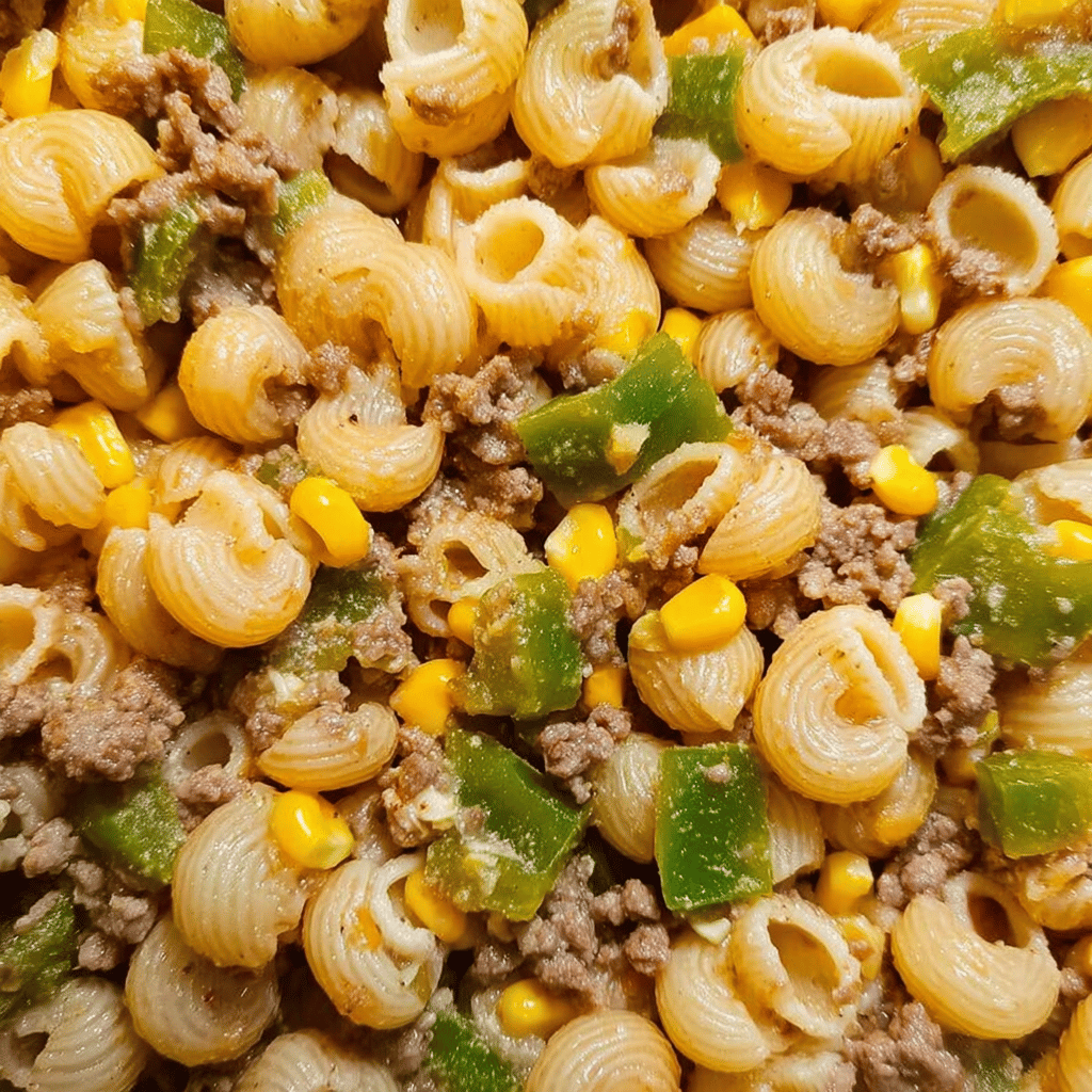 Conchitas with ground beef