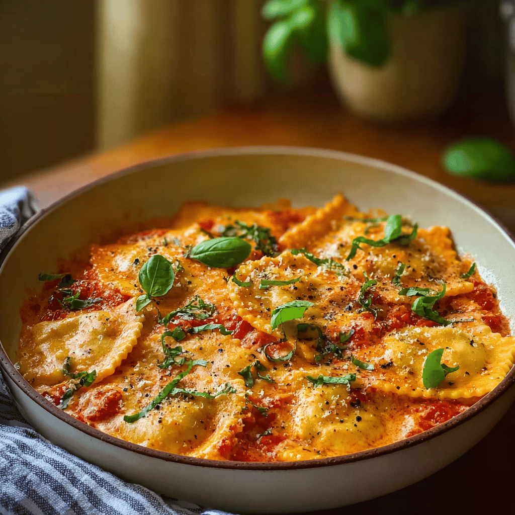Creamy Tomato Basil Ravioli: Easy Homemade Dinner Recipe for the Whole Family