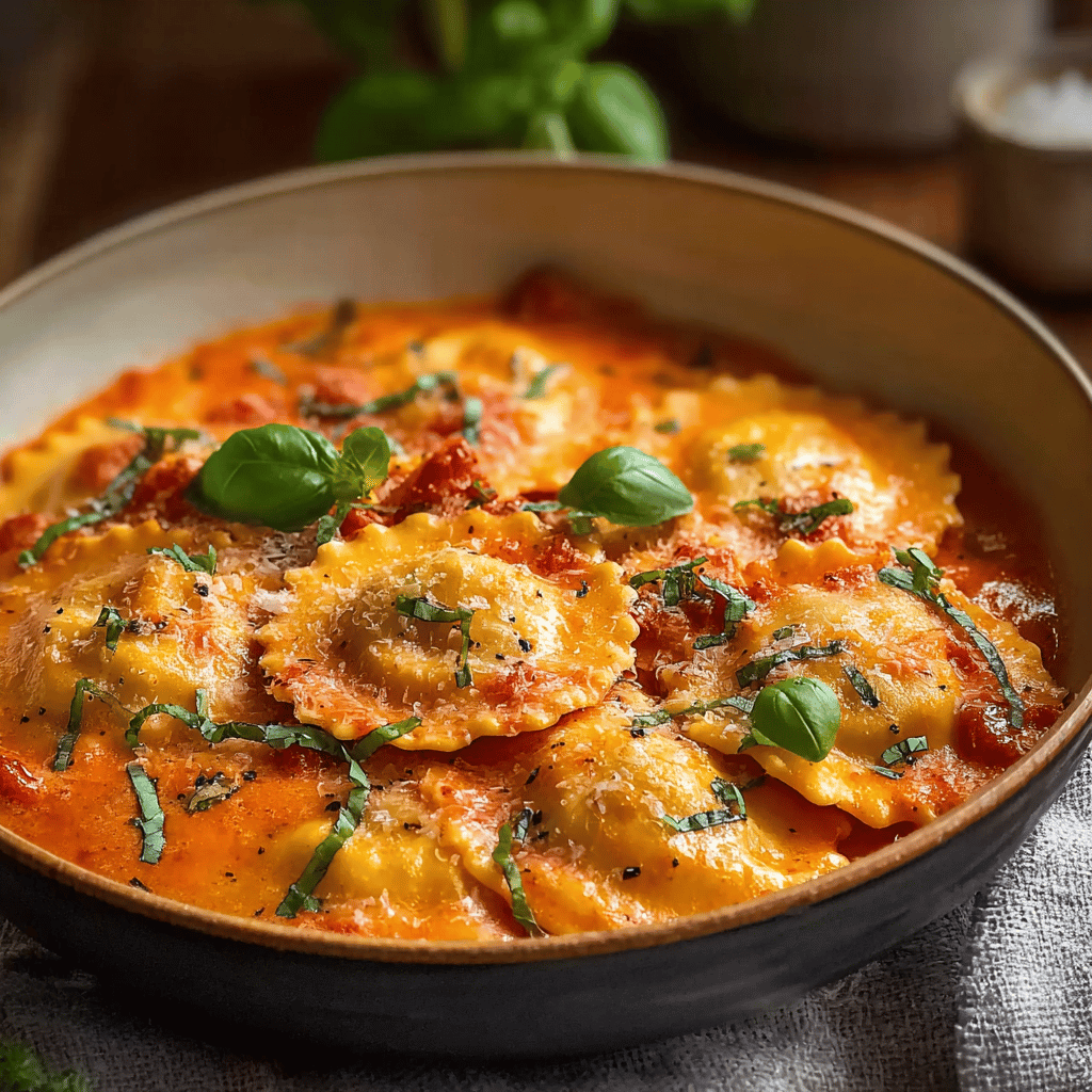 Creamy Tomato Basil Ravioli: Easy Homemade Dinner Recipe for the Whole Family