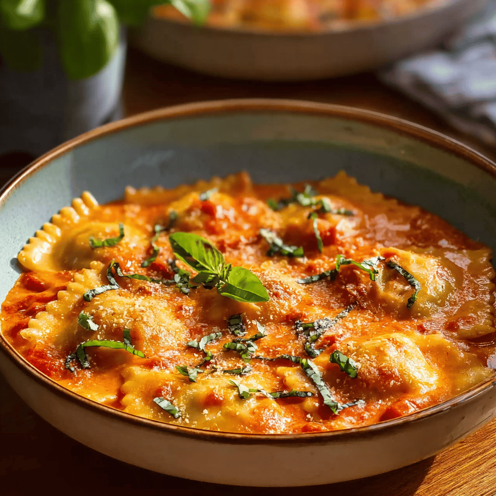 Creamy Tomato Basil Ravioli: Easy Homemade Dinner Recipe for the Whole Family