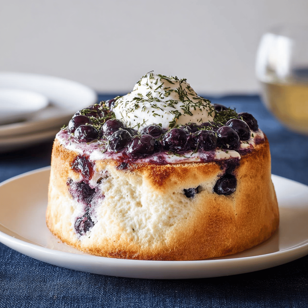 Fluffy Cottage Cheese Blueberry Cloud Bread