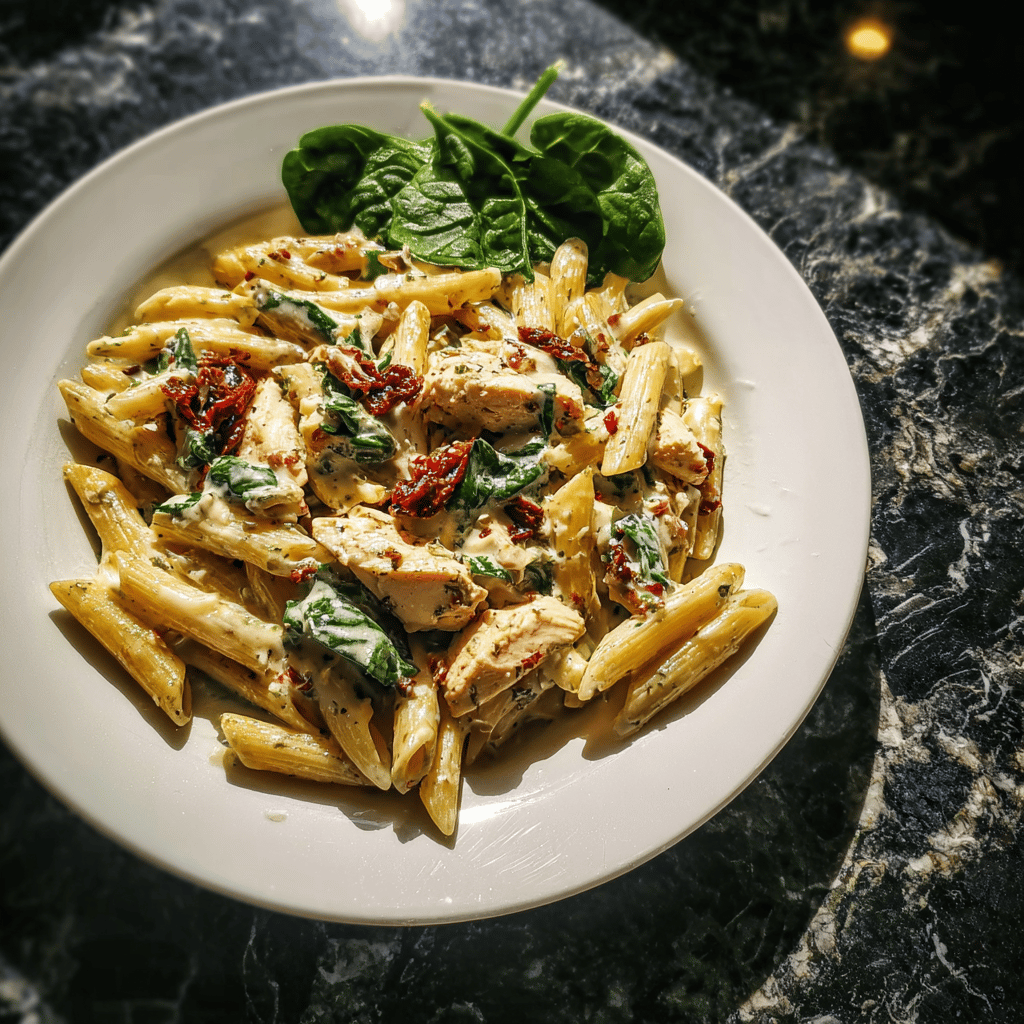 Creamy Tuscan Garlic Chicken Pasta