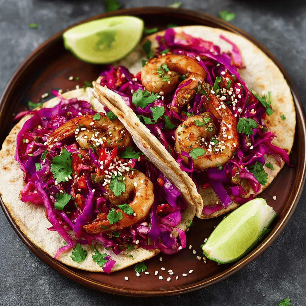 Dragon Fruit Shrimp Tacos
