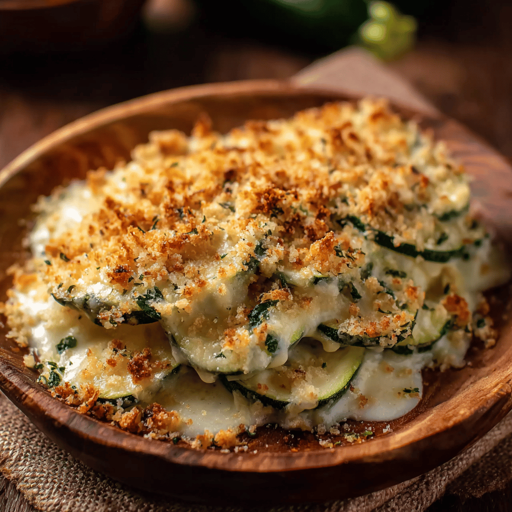 One Pan Baked Zucchini Cheese