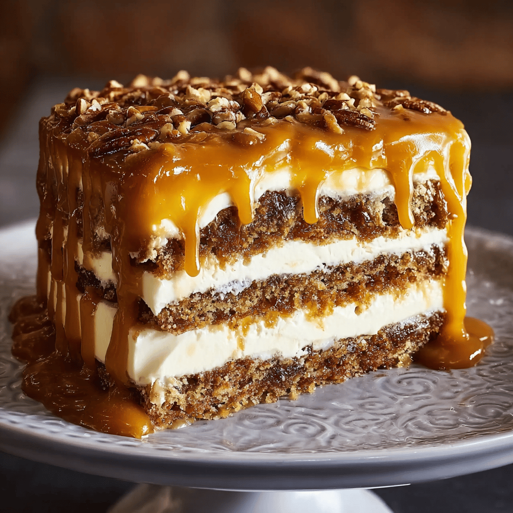 Crème Brûlée Caramel Pecan Cake